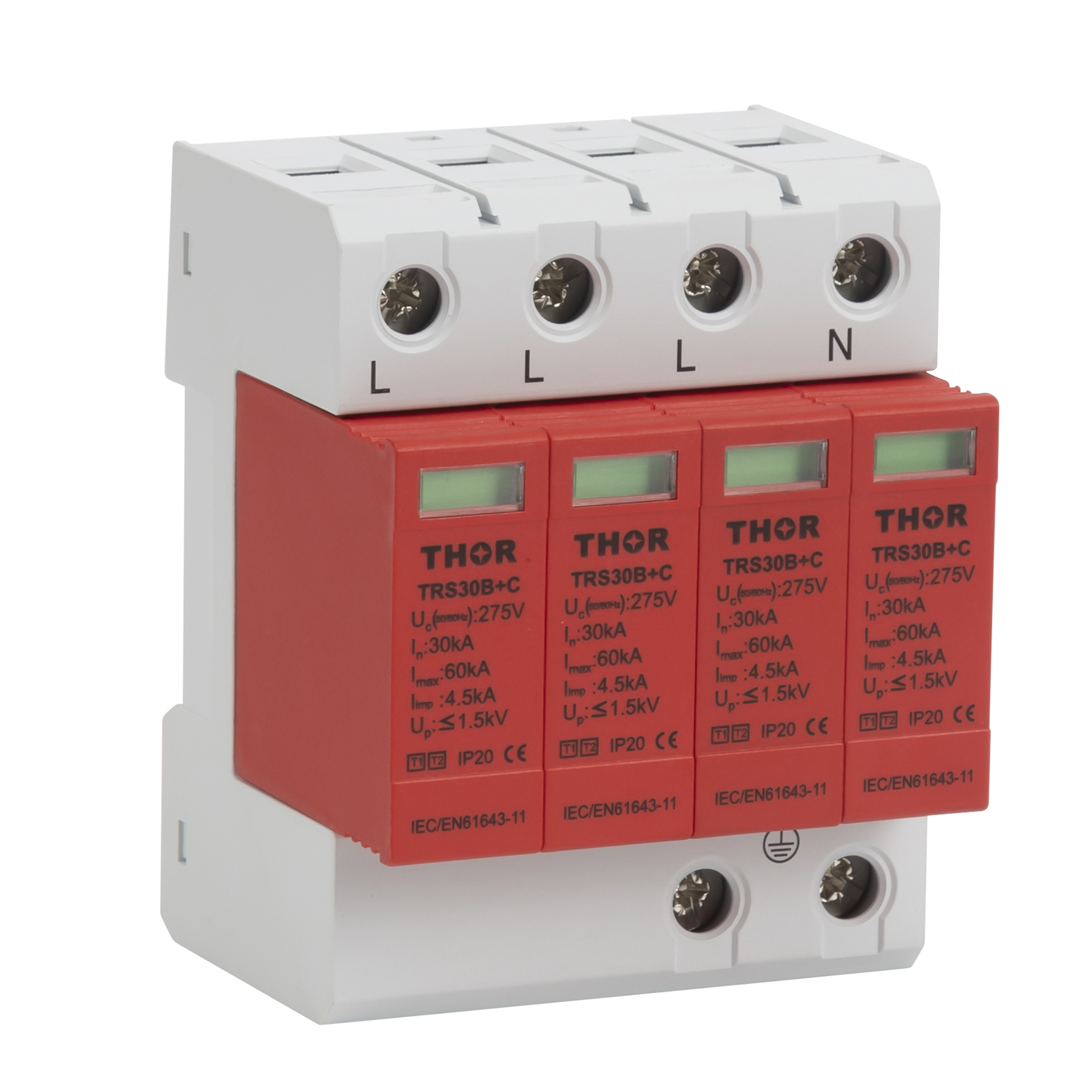 Type 1+2 AC surge protection device B+C series