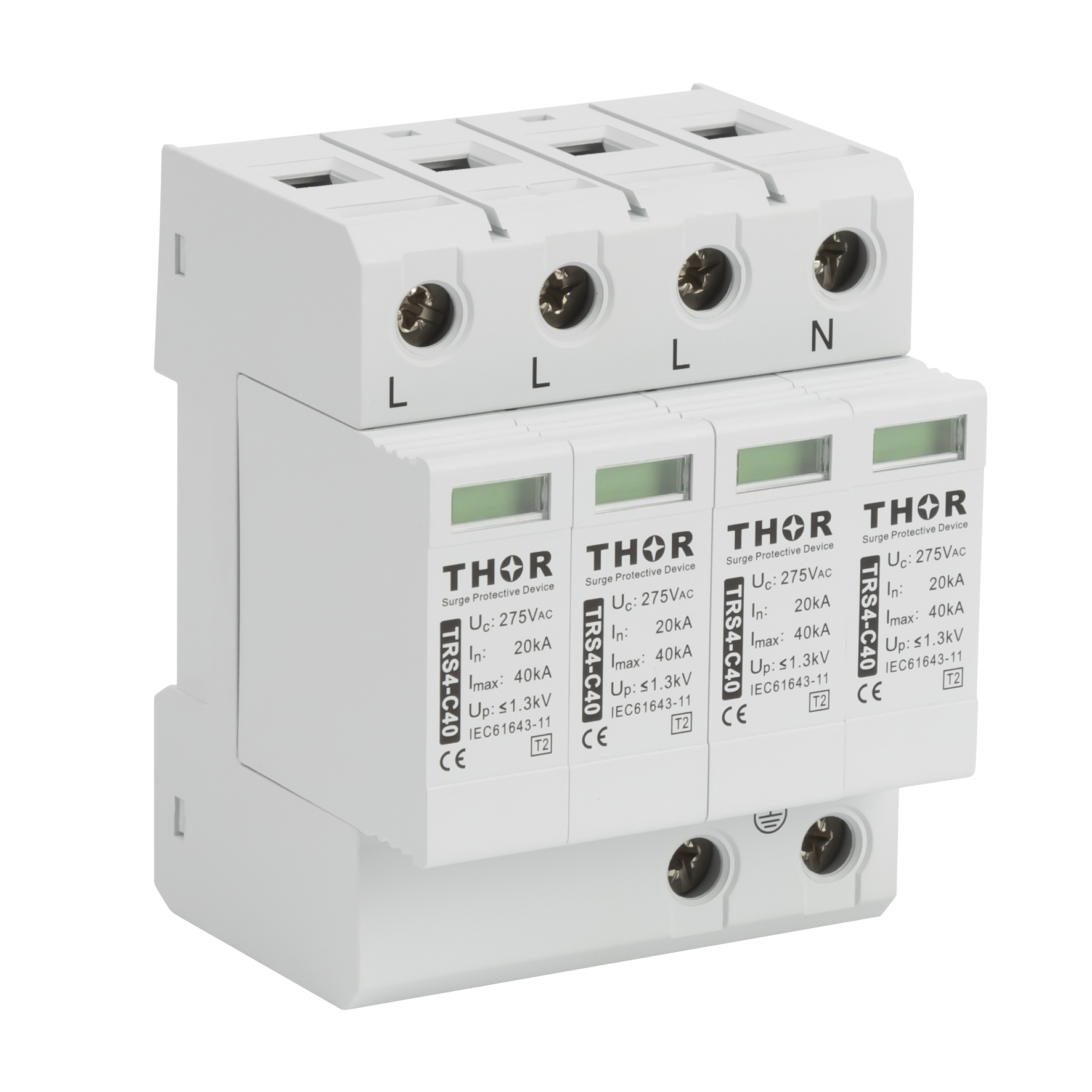 Dispositif de protection contre les surtensions CA de type 2, série TRS4